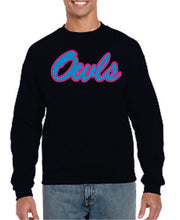 Load image into Gallery viewer, Crew Neck Sweatshirt with printed OWLS (Logo 8 OWLS)