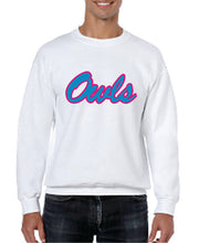 Load image into Gallery viewer, Crew Neck Sweatshirt with printed OWLS (Logo 8 OWLS)
