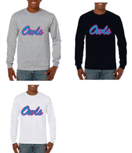 Load image into Gallery viewer, Owls Cotton Long Sleeve T-Shirt (Logo Owls)
