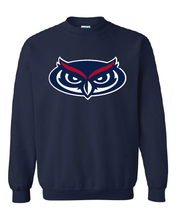 Load image into Gallery viewer, Crew Neck Sweatshirt with printed FAU Owlhead (Logo 7)