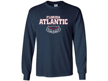 Load image into Gallery viewer, Florida Atlantic Jersey Font Cotton Long Sleeve T-Shirt (Logo 3)
