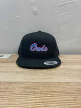 Load image into Gallery viewer, Owls Hat Trucker Cap. Black back-snap.
