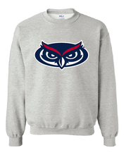 Load image into Gallery viewer, Youth Crew Neck Sweatshirt with printed FAU Owlhead (Logo 7)
