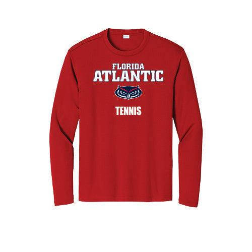 Sports Specific Red Cotton Long Sleeve T-Shirt (Logo 3)