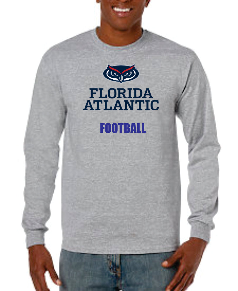 Sports Specific Gray Cotton Long Sleeve T-Shirt (Logo 3N)