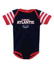 Load image into Gallery viewer, Infant Striped Onesie FAU Owl
