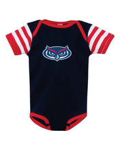Load image into Gallery viewer, Infant Striped Onesie FAU Owl
