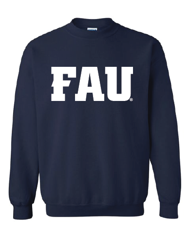 Crew Neck Sweatshirt with printed FAU (Logo 4)
