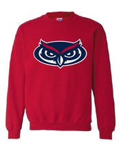 Load image into Gallery viewer, Crew Neck Sweatshirt with printed FAU Owlhead (Logo 7)
