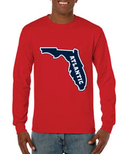 Load image into Gallery viewer, Florida Atlantic &quot;State&quot; Logo Cotton Long Sleeve T-Shirt (Logo 6)
