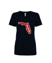 Load image into Gallery viewer, Ladies Crewneck Tee &quot;State&quot; Logo (Logo 6)
