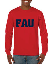 Load image into Gallery viewer, Long Sleeve T-Shirt Performance Black FAU(Logo 4)
