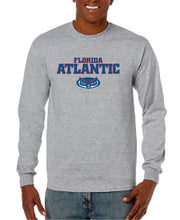 Load image into Gallery viewer, Florida Atlantic Jersey Font Cotton Long Sleeve T-Shirt (Logo 3)
