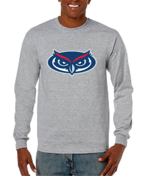 Owl Head Cotton Long Sleeve T-Shirt (Logo 7)