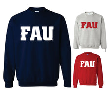 Load image into Gallery viewer, Crew Neck Sweatshirt with printed FAU (Logo 4)
