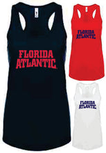 Load image into Gallery viewer, Ladies Racerback Tank Top Florida Atlantic (Logo 5)

